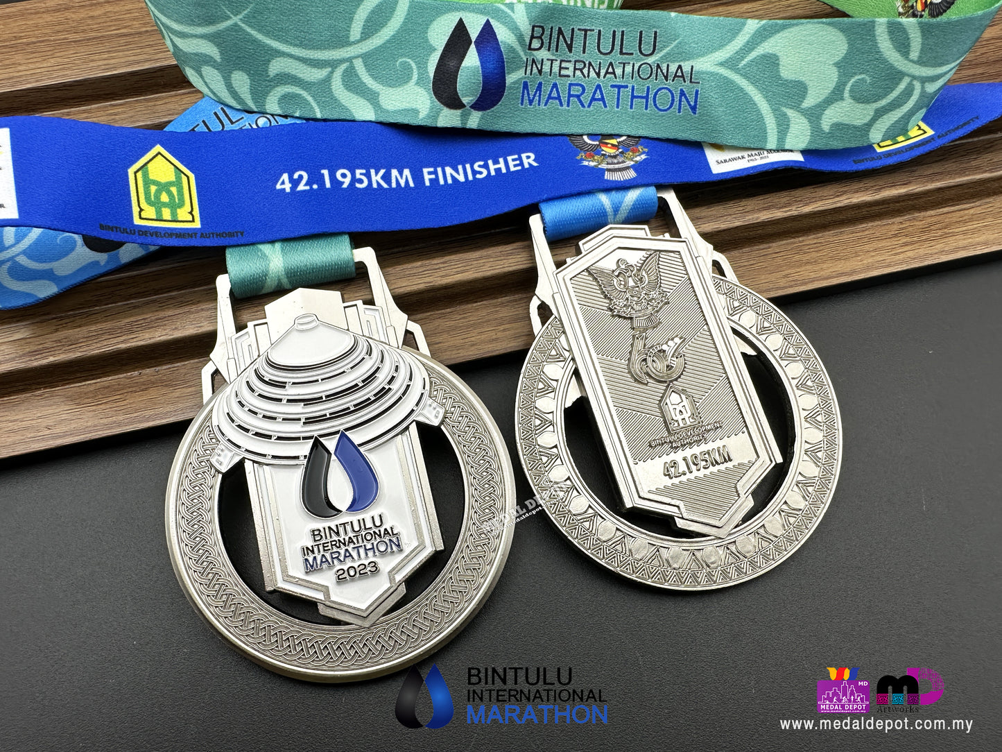 Bintulu International Marathon 2023 medal By Medal Depot