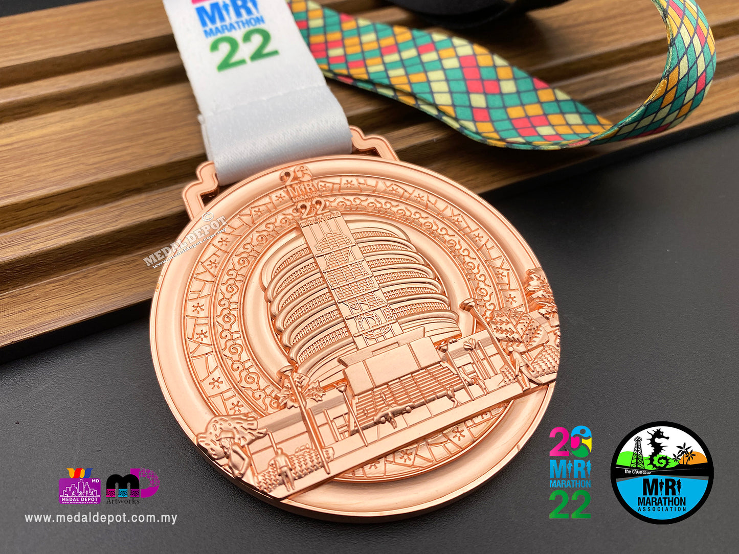 Miri Marathon 2022 medal by Medal Depot