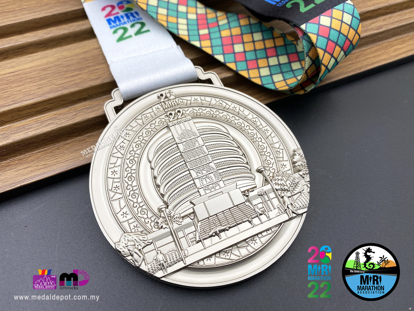 Miri Marathon 2022 medal by Medal Depot