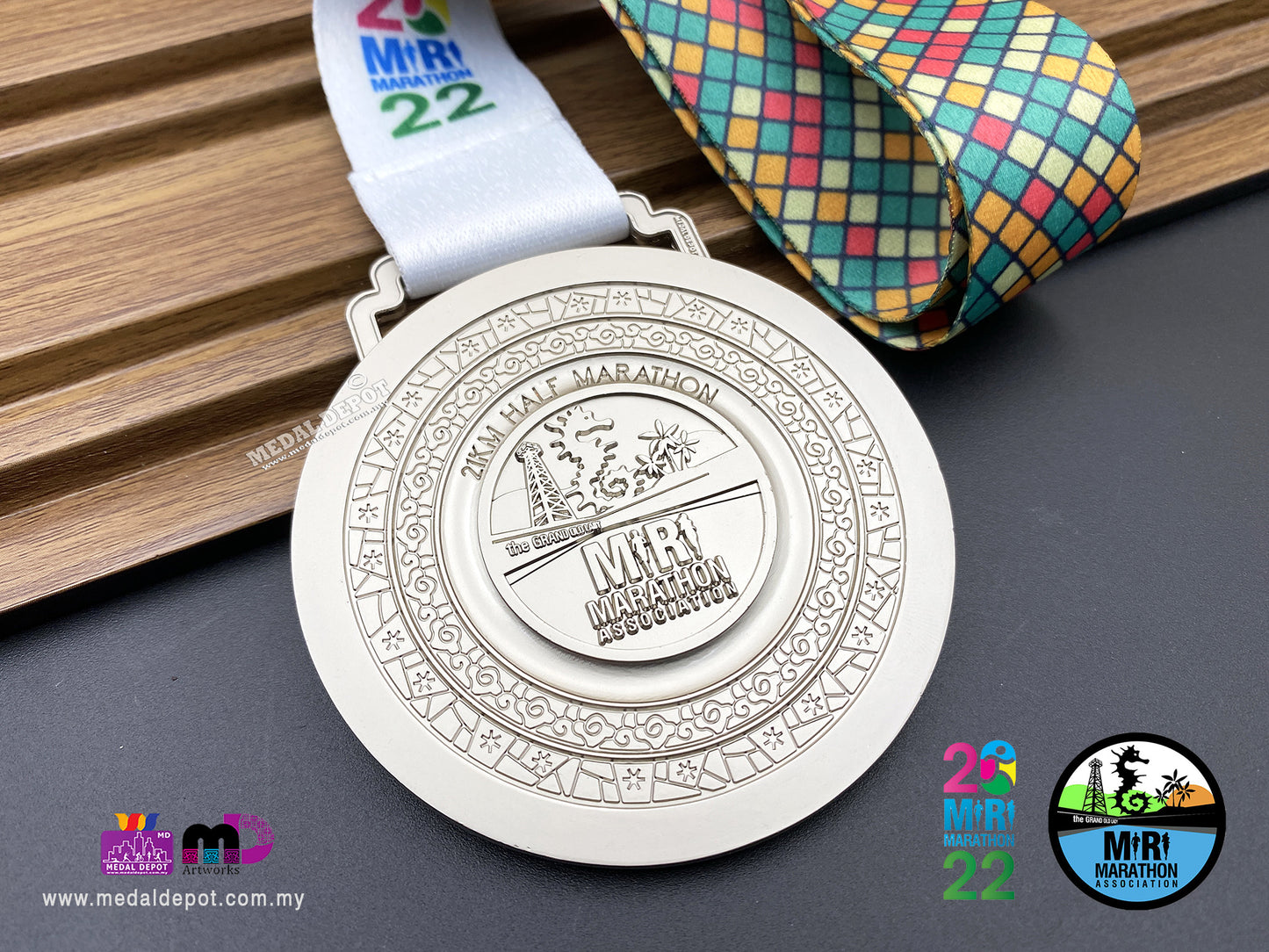 Miri Marathon 2022 medal by Medal Depot