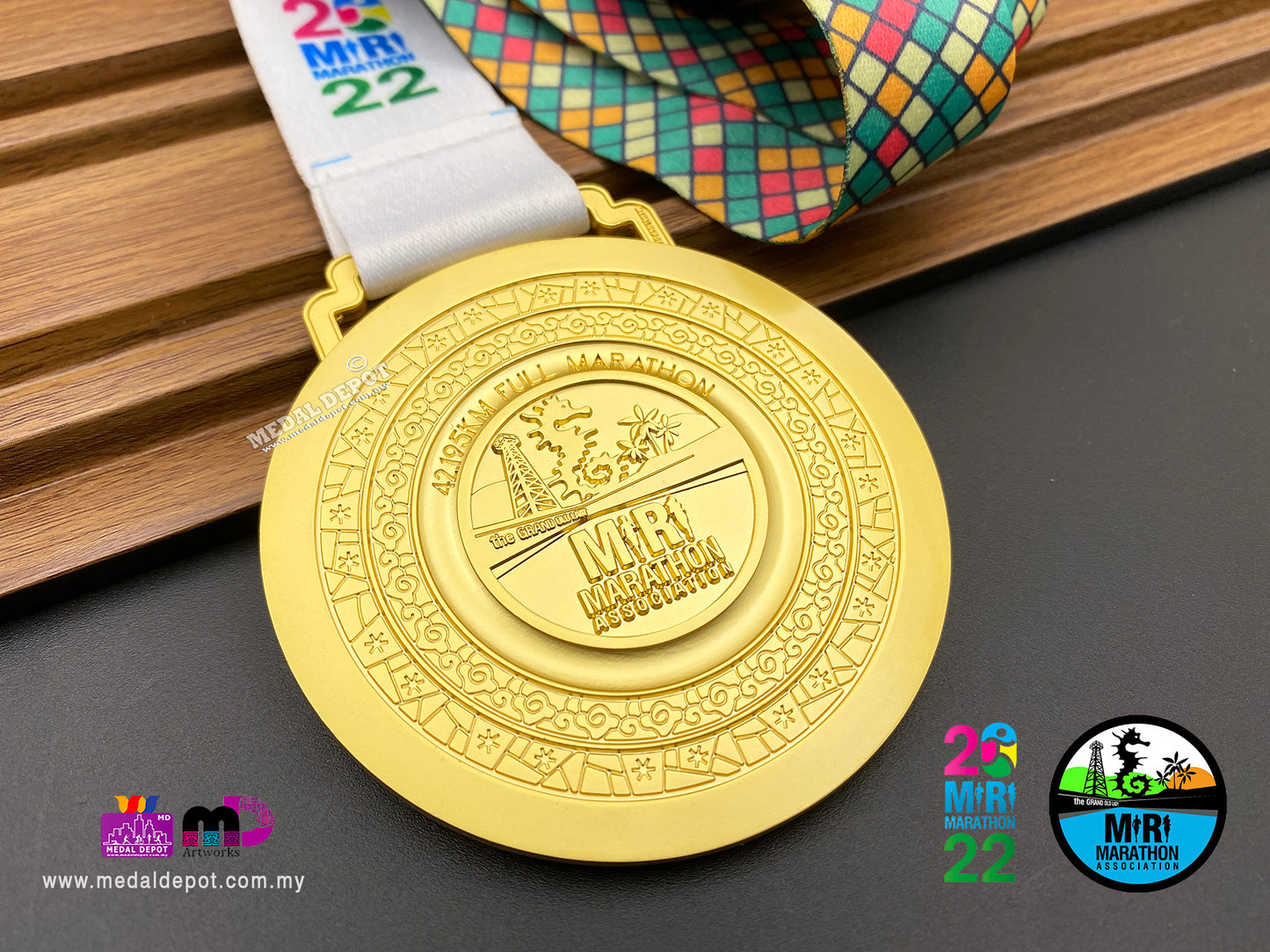 Miri Marathon 2022 medal by Medal Depot