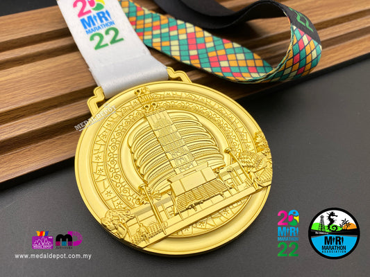 Miri Marathon 2022 medal by Medal Depot